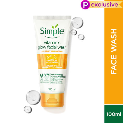 Buy Simple Protect N Glow Vitamin C Glow Facial Wash 100 ml-Purplle