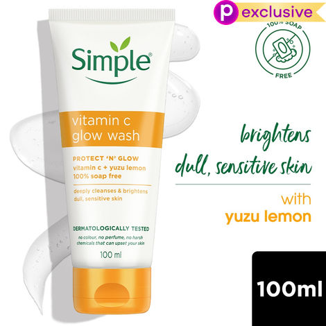 Buy Simple Protect N Glow Vitamin C Glow Facial Wash 100 ml-Purplle