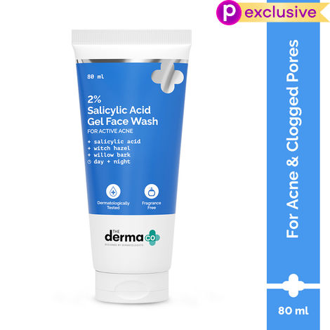 Buy The Derma co. 2% Salicylic Acid Gel Face Wash_80 ml Treats Acne | Unclogs Pores | Controls Oil-Purplle