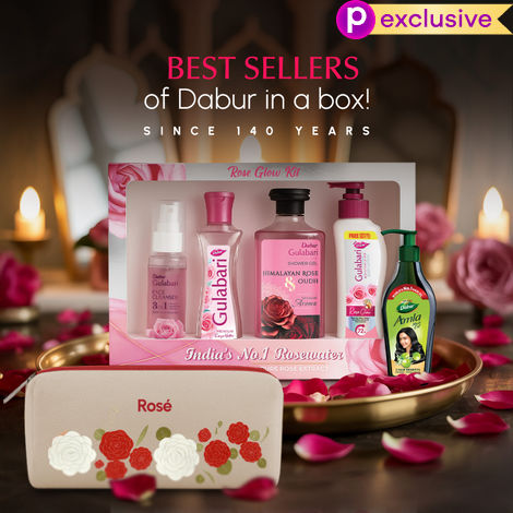 Buy Dabur Gulabari Rose Glow Skincare Kit with travel pouch Combo of 6-Purplle