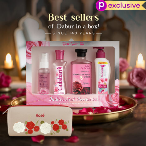 Buy Dabur Gulabari Rose Glow Skincare Kit with travel pouch Combo of 6-Purplle