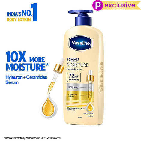 Buy Vaseline Deep Moisture Body Lotion S | For Cushion Soft Skin| With Ceramides Hyaluron 200 ml-Purplle