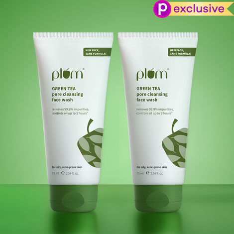 Buy Plum Green Tea Duo Face wash 75 ml, Pack of 2-Purplle