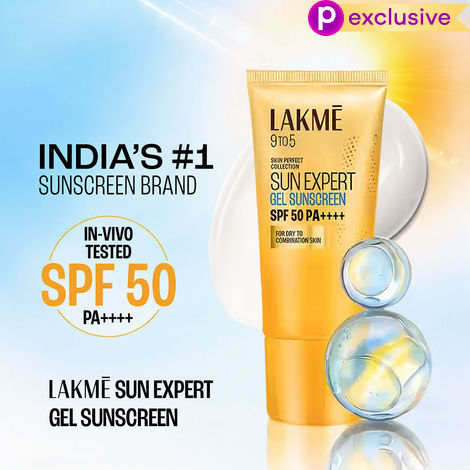 Buy Lakme Sunscreen Gel SPF 50 Pa+++Niacinamide, Water-Light, For Normal To Oily Skin,No White Cast (50 gm)-Purplle