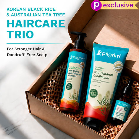 Buy Pilgrim Anti-Dandruff & Hair Growth Hair Care Kit | Healthy Scalp & Fuller-Looking Hair | Anti-Dandruff & Hair Growth Combo | Anti-Dandruff Shampoo (200 ml), Anti-Dandruff Conditioner (200 ml), Hair Growth Serum (15 ml) Combo of 3-Purplle