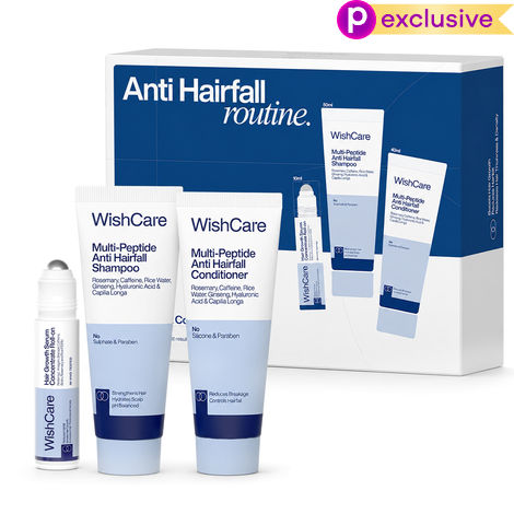Buy WishCare Anti Hairfall Routine - Hair Growth Serum, Anti Hairfall Shampoo & Conditioner Combo of 3-Purplle