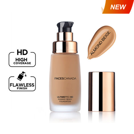 Buy FACES CANADA Ultime Pro HD Runway Ready Foundation - Almond Beige, 30ml | Radiant Flawless Finish | HD High Coverage | Blends Easily | Longwear | Natural Dewy Skin-Purplle