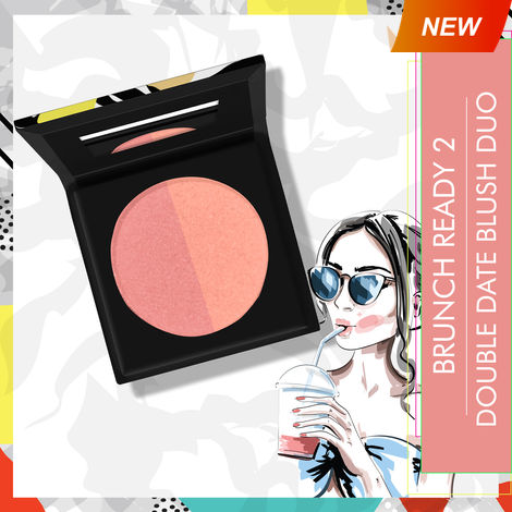 Stay Quirky Double Date Blush Duo| Blendable| Lightweight| SPF protection| Brunch ready - 2(6 g)