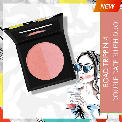 Stay Quirky Double Date Blush Duo| Blendable| Lightweight| SPF protection| Road trippin -4 (6 g)