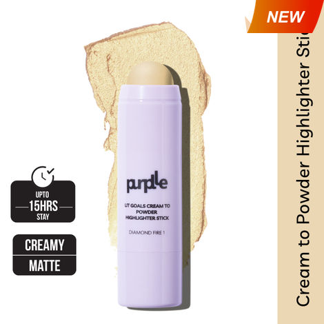 Purplle Lit Goals Cream to Powder Highlighter Stick Diamond Fire 1