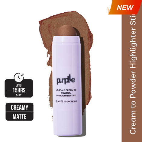 Buy Purplle Lit Goals Cream to Powder Highlighter Stick Quartz Addiction 2-Purplle