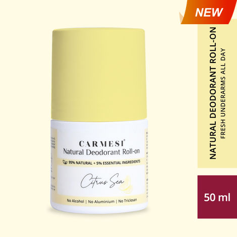 Buy Carmesi Natural Deodorant Roll-on - Citrus Sea ,50 ml-Purplle