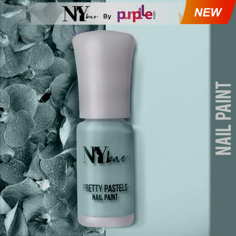 Buy NY Bae Pretty Pastels Nail Paint - Blue Hyacinth 03 (3 ml) | Blue | Glossy Finish | Intense Pigmentation | Chip Resistant | Full Coverage | Travel Friendly | Vegan | Cruelty Free-Purplle