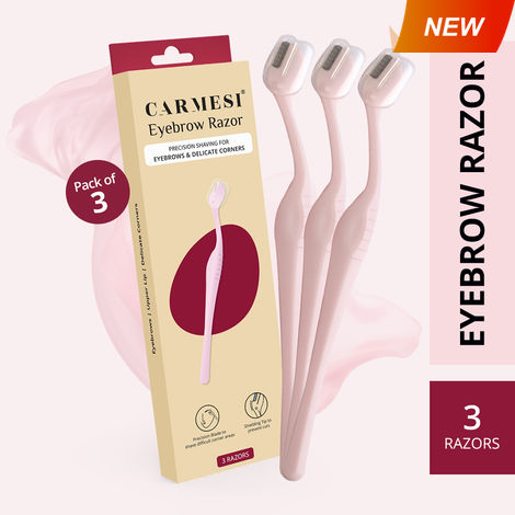 Buy Carmesi Eyebrow Razor | For Salon-Like Eyebrows | Painless Hair Removal | Eyebrows, Upper Lip, Targeted Corner Hair | 3 units - 3 Pcs-Purplle