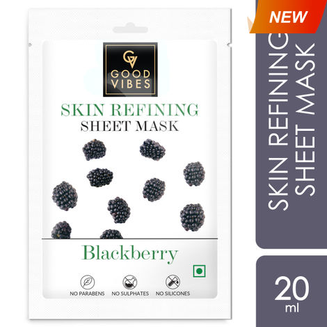 Buy Good VIbes Blackberry Skin Refining Sheet Mask(20 ml)-Purplle