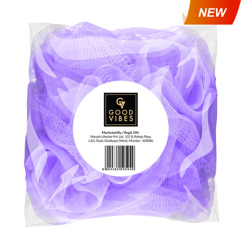 Buy Good Vibes Loofah - Purple (1Pc)-Purplle