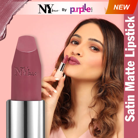 Buy NY Bae Satin Matte Lipstick - Mega Mauve 10 (4.2 gm) | Mauve | Silky Smooth Texture | High Shine | Weightless | With Vitamin A & E-Purplle