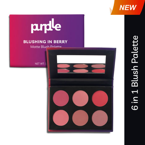 Buy Purplle Blushing in Berry - Matte Blush Palette (10.5 gm)-Purplle