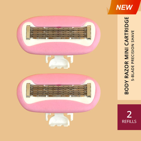 Carmesi Refill for Body Razor Mini - Pink (Pack of 2)