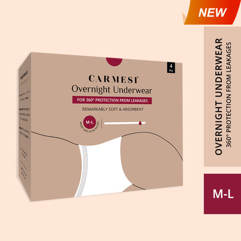 Buy Carmesi Overnight Underwear_Size M-L - 4 Pcs-Purplle