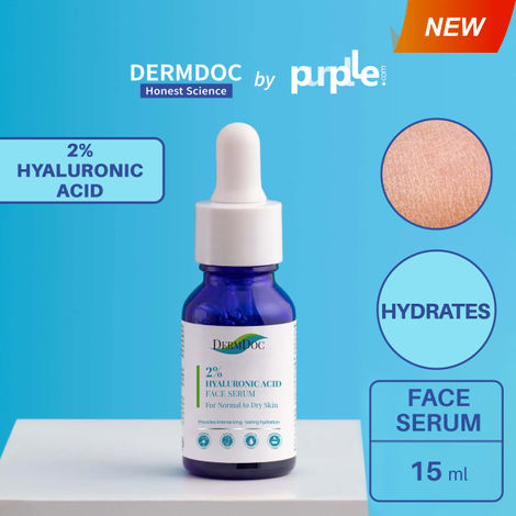 Buy DERMDOC by Purplle 2% Pure Hyaluronic Acid Face Serum (15ml) | serum for face | hyaluronic acid for dry skin | dry & dehydrated skin-Purplle