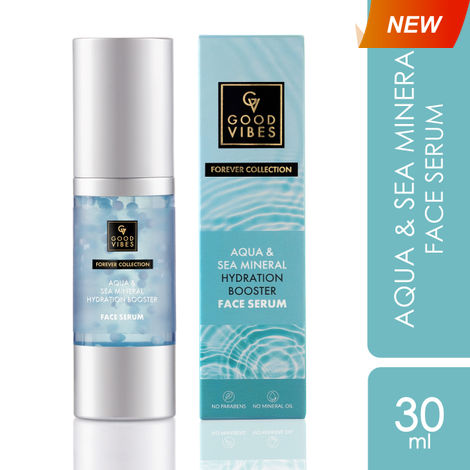 Buy Good Vibes Aqua & Sea Mineral Hydration Booster Face Serum | Forever Collection | Protects From Pollution, Provides Hydration | Vegan, No Parabens, No Sulphates, No Mineral Oil, No Silicones, No Animal Testing (30 ml)-Purplle