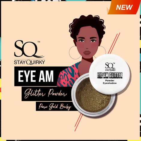 Buy Stay Quirky Eye Am Glitter- Powder Eyeshadow - Pure Gold Baby 18 (2.5 gm)-Purplle