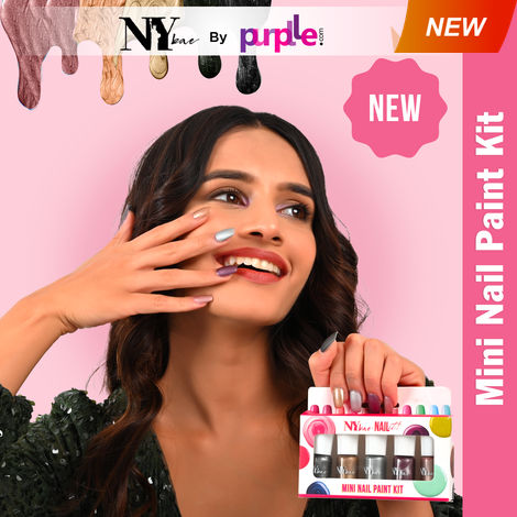 Buy NY Bae Nail It Mini Nail Paint Kit - Shine On 08 (5 x 3 ml) | Highly Pigmented | Matte & Glossy | Chip-Free | Travel-Friendly Nail Polish Set-Purplle