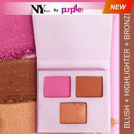 Buy NY Bae Face Palette - 04 (6 gm) | Blush + Highlighter + Contour | 3 In 1 | Pink, Brown & Gold | Rich Colour | Multipurpose | Travel-Friendly-Purplle