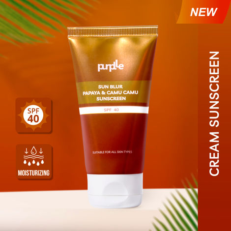 Buy Purplle Sun Blur Papaya & Camu Camu Sunscreen SPF40 (50 gm)-Purplle
