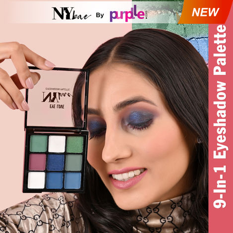 Buy NY Bae Eye Love Eyeshadow Palette - Bold Bae 07 (9 g) | Blue, Green, White | Bright Shades | Matte, Shimmer & Glitter | Long Lasting | Blendable-Purplle
