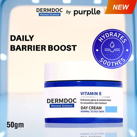 Buy DERMDOC by Purplle 0.5% Vitamin E Day Cream (50 gm) | moisturizer for dry skin | moisturizing cream-Purplle