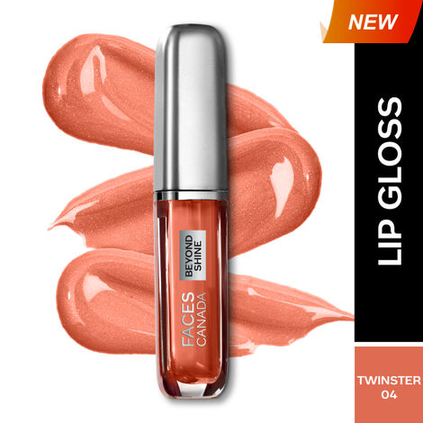 Buy FACES CANADA Beyond Shine Lip Gloss - Twinster, 3 ml | Lightweight Non-Sticky Texture For Plump & Glossy Lips | Instant Shine | Macadamia Oil For Hydration-Purplle