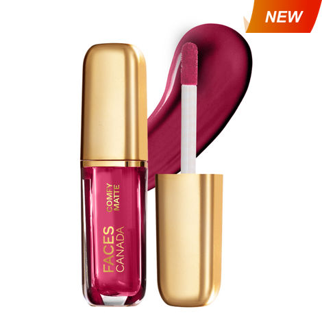 Buy FACES CANADA Comfy Matte Liquid Lipstick - Any Day Now 04, 1.2 ml | Comfortable 10HR Longstay | Intense Matte Color | Almond Oil & Vitamin E Infused | Super Smooth | No Dryness | No Alcohol-Purplle
