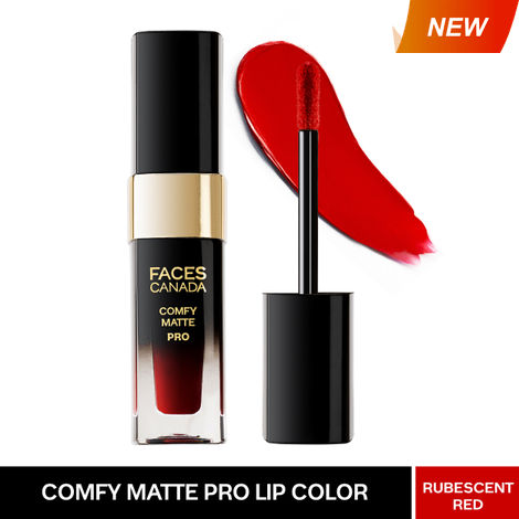 Buy Faces Canada COMFY MATTE PRO LIP COLOR | Upto 10hrs stay |No Alcohol, No Dryness | Rubescent Red 04 | 5.5 ml-Purplle