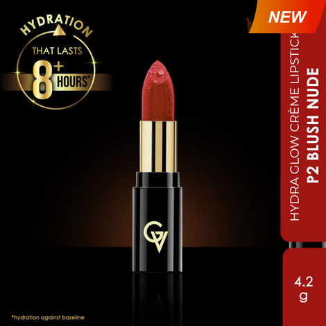 Buy Good Vibes HydraGlow Creme Lipstick | Avocado Oil & Vitamin E | Blush Nude (P2) - (4.2g)-Purplle