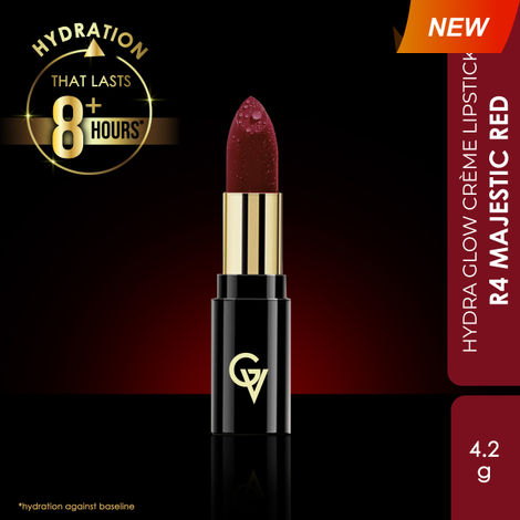 Buy Good Vibes HydraGlow Creme Lipstick | Avocado Oil & Vitamin E | Majestic Red (R4) - (4.2 gm)-Purplle