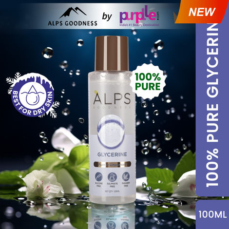 Buy Alps Goodness 100% Pure Glycerine (100ml) | Super Hydrating - Best For Dry Skin | Vegan | For Both Hair & Skin | Silicon-Free, Paraben Free-Purplle