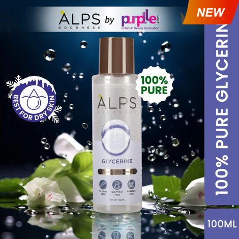 Buy Alps Goodness 100% Pure Glycerine (100 ml) | Super Hydrating - Best For Dry Skin | Vegan | For Both Hair & Skin | Silicon-Free, Paraben Free-Purplle