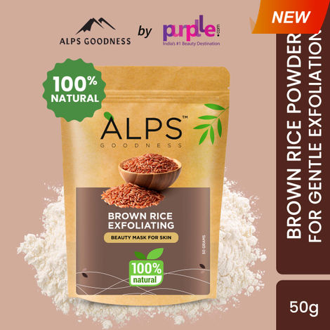 Buy Alps Goodness Brown Rice Exfoliating Powder (50 gm) | 100% Natural Powder Gentle Exfoliation | Scrub for sensitive skin-Purplle