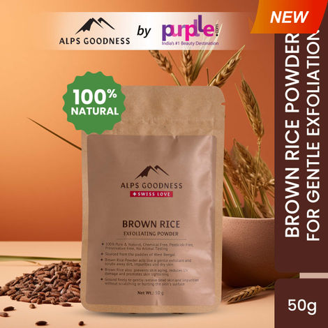 Buy Alps Goodness Brown Rice Exfoliating Powder (50 gm) | 100% Natural Powder Gentle Exfoliation | Scrub for sensitive skin-Purplle