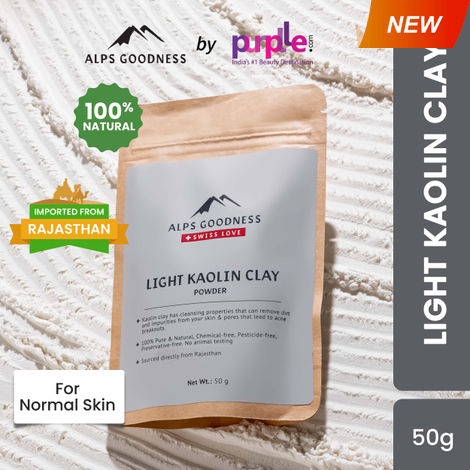 Buy Alps Goodness Light Kaolin Clay| 100% Natural Powder | No Chemicals, No Preservatives, No Pesticides | Clay Mask for dry and sensitive skin-Purplle