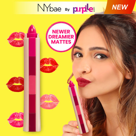 Buy NY Bae 5 in 1 Lipstick | Lip Crayon | Pink and Red Shades | Moisturising | Lip and Cheek Tint | Eyeshadow | Lipstick | Bronzer | Travel Kit | Multi-stick | Happy Hues 01 (6.5g)-Purplle