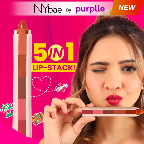 Buy NY Bae 5 IN 1 Lipstick - Nude Moods 02 (6.5 gm) | Creamy Matte | Lip Crayon | Multi-use: Blush, Eyeshadow, Lip Liner, Bronzer | Nude, Pink & Brown Shades | Travel Kit-Purplle