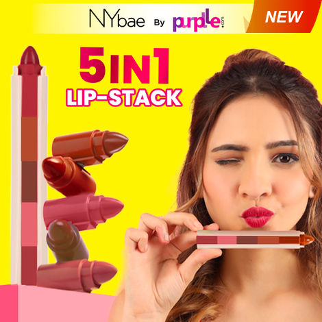 Buy NY Bae 5 in 1 Lipstick | Lip Crayon | Nude Pink and Brown Shades | Moisturising | Lip and Cheek Tint | Eyeshadow | Lipstick | Bronzer | Travel Kit | Multi-stick | Nude Moods 02 (6.5g)-Purplle