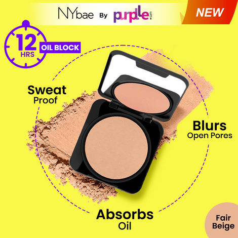 Buy NY Bae Runway Radiance Compact Powder - Fair Beige 02 (9 g) | Fair Skin | All Skin Types | Natural Matte Finish | High Colour Payoff | Blurs Imperfections | Smooth & Even Application | Long Lasting | Perfect for Daily Wear-Purplle