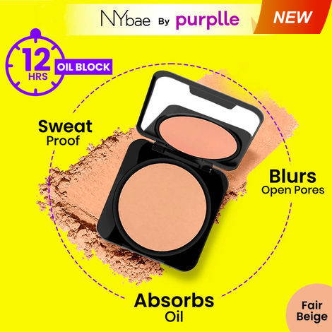 NY Bae Runway Radiance Compact Powder - Fair Beige 02 (9 gm) | Fair Skin Tone | Mattifies Skin | Blurs Pores | Oil-Control | Long-wear Creaseless Makeup | Loose Powder