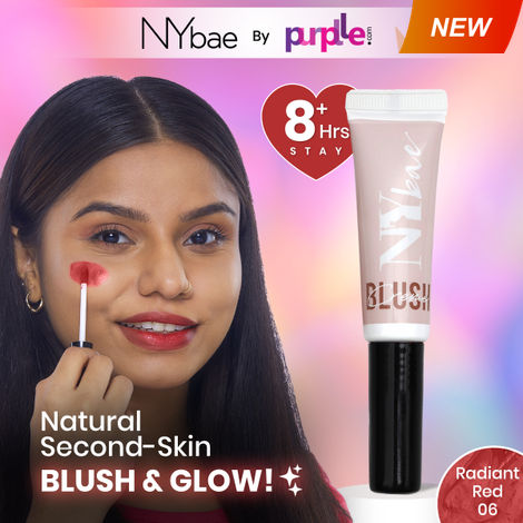 Buy NY Bae Creme Blush - Radiant Red 06 (10 gm) | Dewy Red Blush | Lip & Cheek Tint | Liquid Blush | Intense Pi gment | Korean Glow-Purplle
