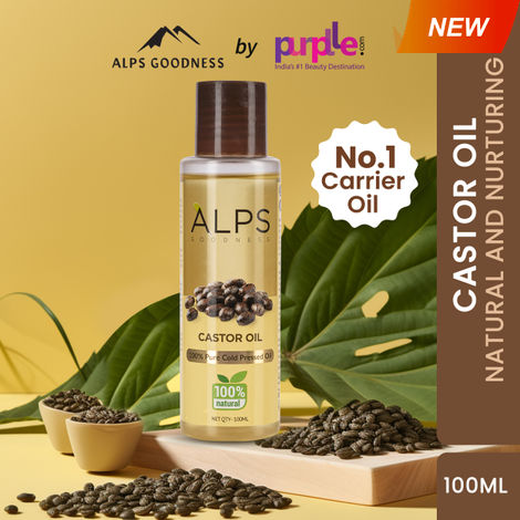 Buy Alps Goodness 100% Pure Cold Pressed Castor Oil (100 ml) | 100% Natural Arandee oil| No Parabens, No Sulphates, No Mineral Oil | For Hair & Skin-Purplle