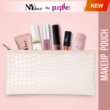 Buy NY Bae Travel Around Town Pouch | Travel Friendly | Multi Purpose Bag | Spacious - Creamy-Purplle